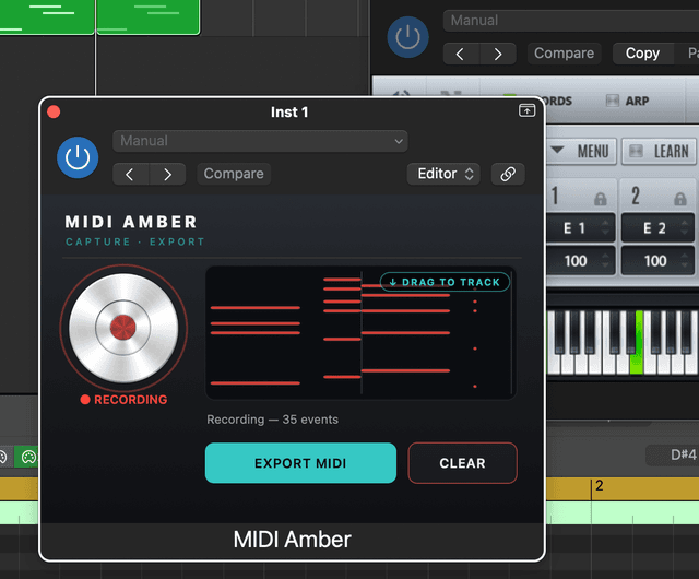 MIDI Amber — Captured