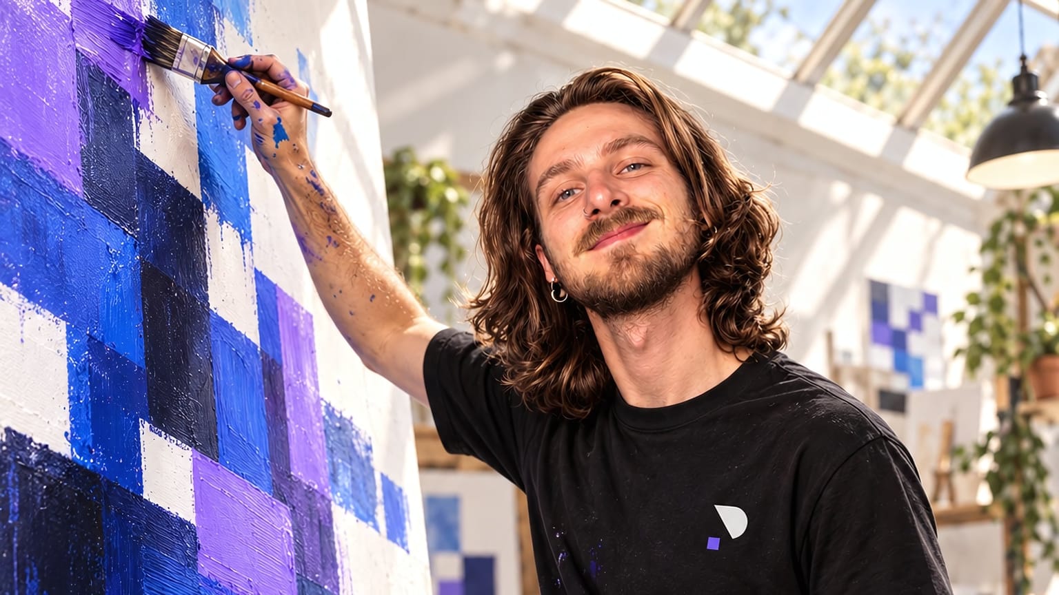 Sebastiano designing a brand