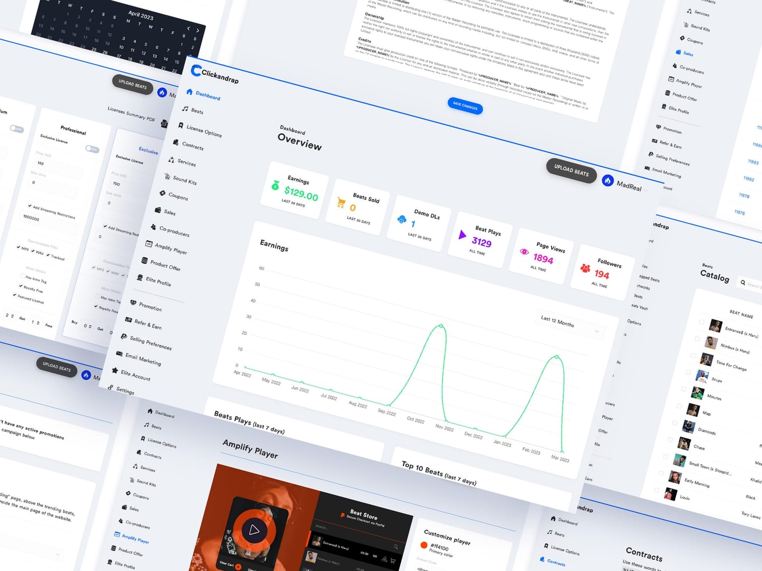 Producer dashboard overview